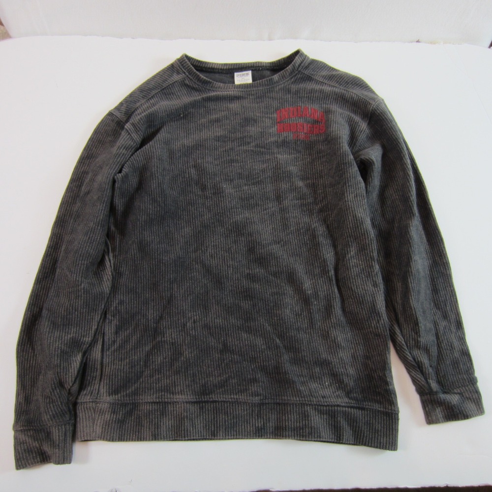 victoria's secret pink tunic sweatshirt bleached indiana hoosiers ribbed xs